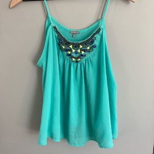 ☀️ Charlotte Russe beaded tank top (size medium)